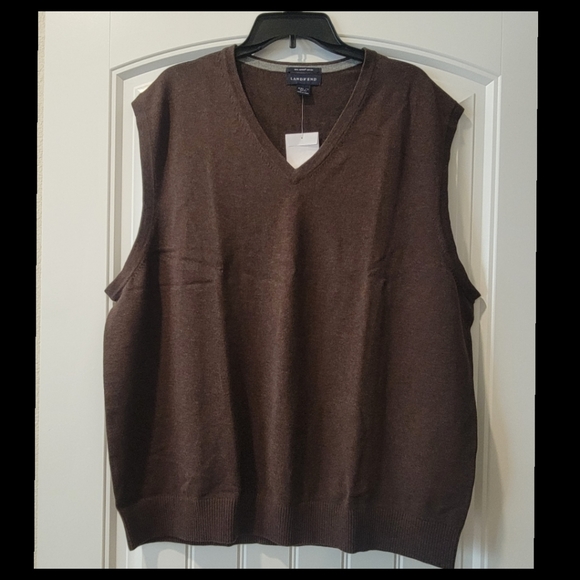 100% Supina Cotton Brown Sweater Vest XXL/T - Picture 3 of 7